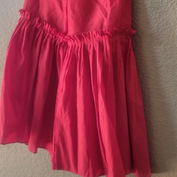 Bright red Chanderi cotton Sharara (Bell bottom) and top - Picture 6 of 6